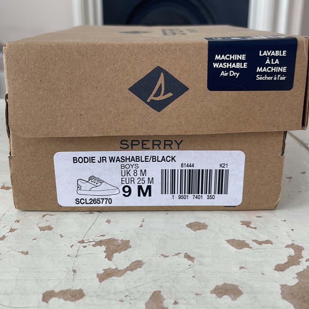 Toddler Boys Black Sperry Top-Sider Sneaker - Size 9 - Picture 11 of 11
